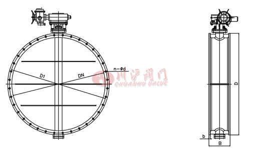 D941W電動通風(fēng)蝶閥結(jié)構(gòu)圖